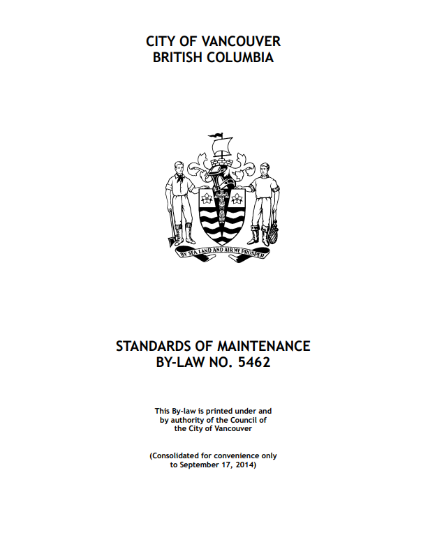 standards of maintenance bylaws 